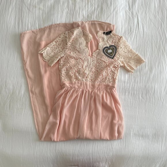 Club L Maxi Dress With Crochet Lace Detail (sz 12) - Picture 2 of 7